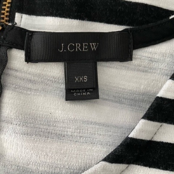 OG Jcrew Dress - J. Crew Black and White Stripe Short Sleeve shift dress - Picture 6 of 7